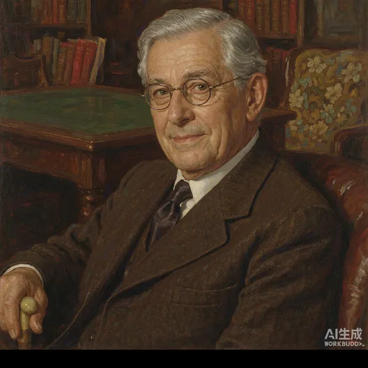 W. Somerset Maugham — editorial portrait illustration