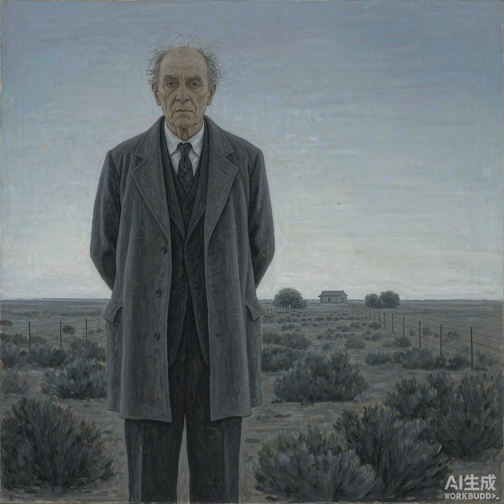 J.M. Coetzee — editorial portrait illustration