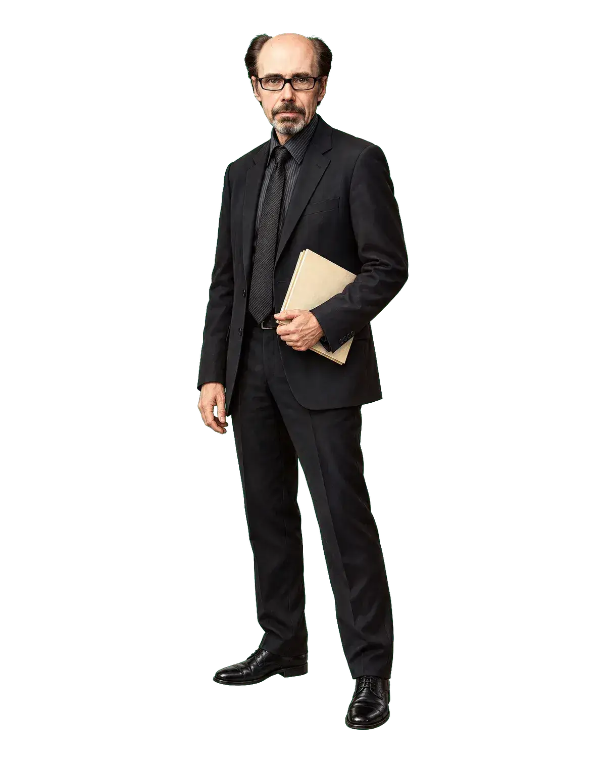 杰弗里·迪弗透明全身肖像