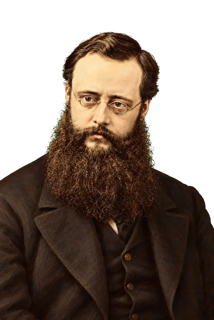 威尔基·柯林斯 transparent painted author portrait