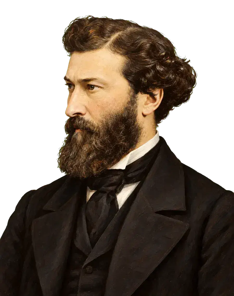 埃米尔·加博里奥 transparent painted author portrait